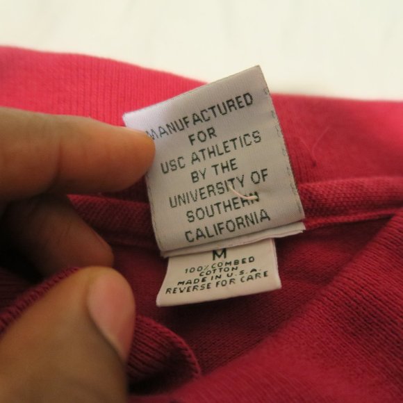 VTG USC University of Southern California Team Trojans Polo Made in USA - Picture 4 of 6